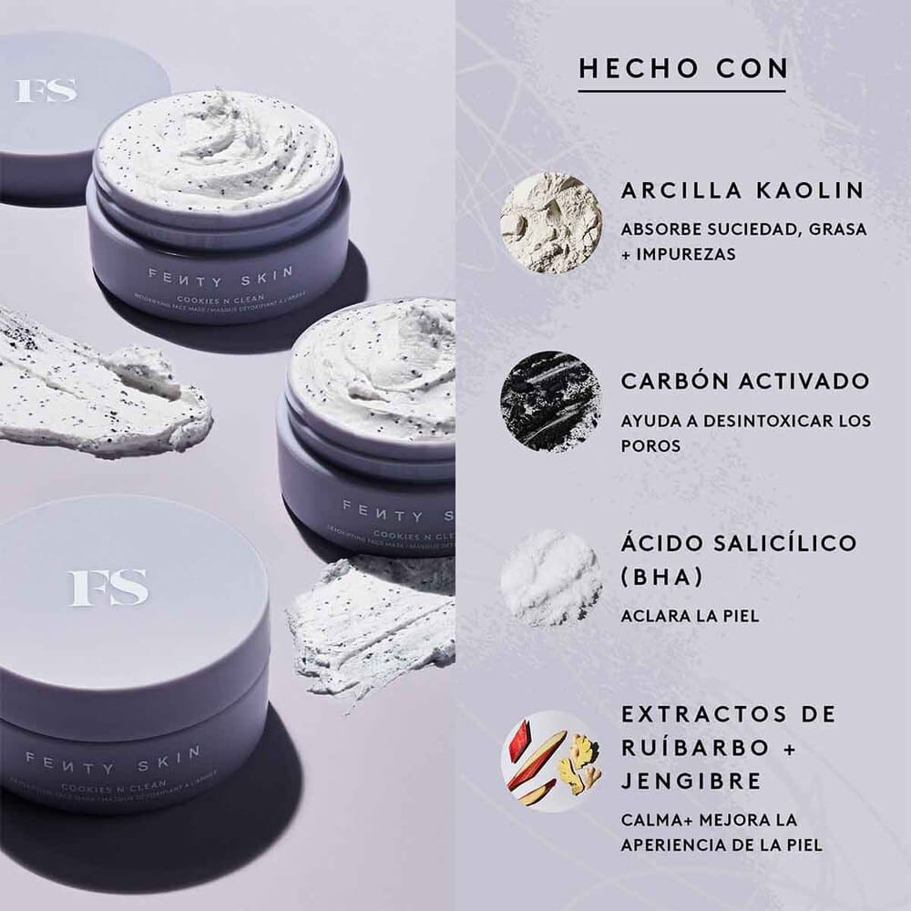 COOKIES N CLEAN WHIPPED CLAY DETOX FACE MASK (MASCARILLA DE ARCILLA PARA CUIDADO DE LA PIEL)